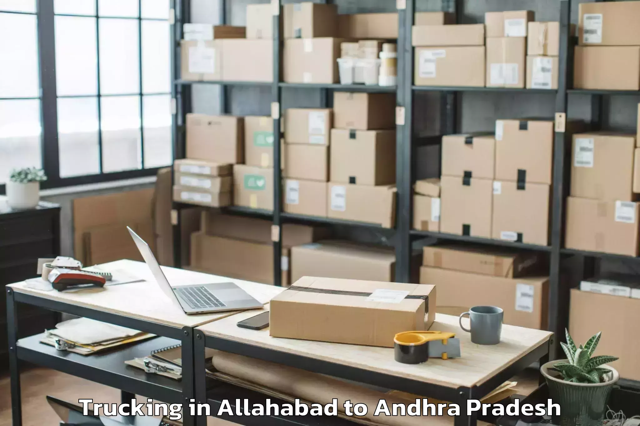 Professional Allahabad to Uyyalawada Trucking